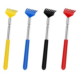 4 Stück Rückenkratzer, Rückenkratzer Teleskop, Kratzhand Rückenkratzer, Back Scratcher, Kratzhand, Ruckenkratzerhand, Rückenkratzer Hand, Rückenkratzer Ausziehbar
