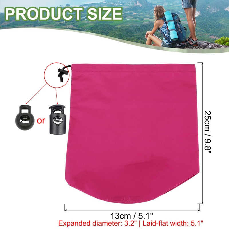 PATIKIL Stuff Sack, 5 x 10 Inch Waterproof Bag Rose