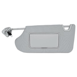 Yukrotor Left Driver Side Sun Visor LH with Mirror Compatible with 2013 2014 2015 2016 2017 2018 Nissan Altima Replaces OE# 96401-3TA2A, Color: Gray (Left Driver Side)