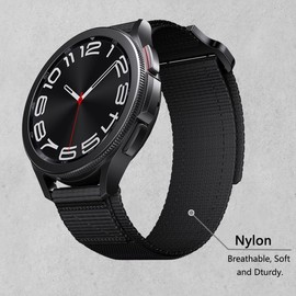 JIAMEER 22mm Nylon Loop Watch Band for Galaxy Watch 46mm Band,Quick Release Watch Straps for Galaxy Gear S3/Watch 3 45mm,Compatible with Garmin Forerunner 255/265,Vivoactive 4,Venu2/3 Bands (Black)