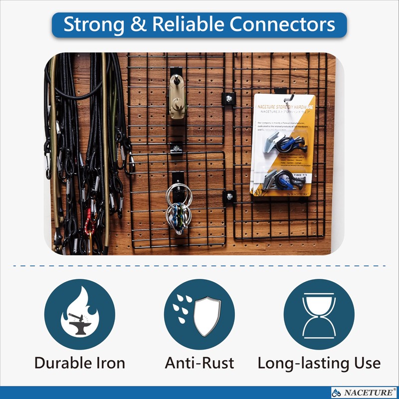 NACETURE Wire Net Connecting Joints, Set of 20, Fixing Clips,
