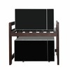 CONSDAN Microwave Stand, USA Grown Hickory Microwave Shelf, Wooden Microwave