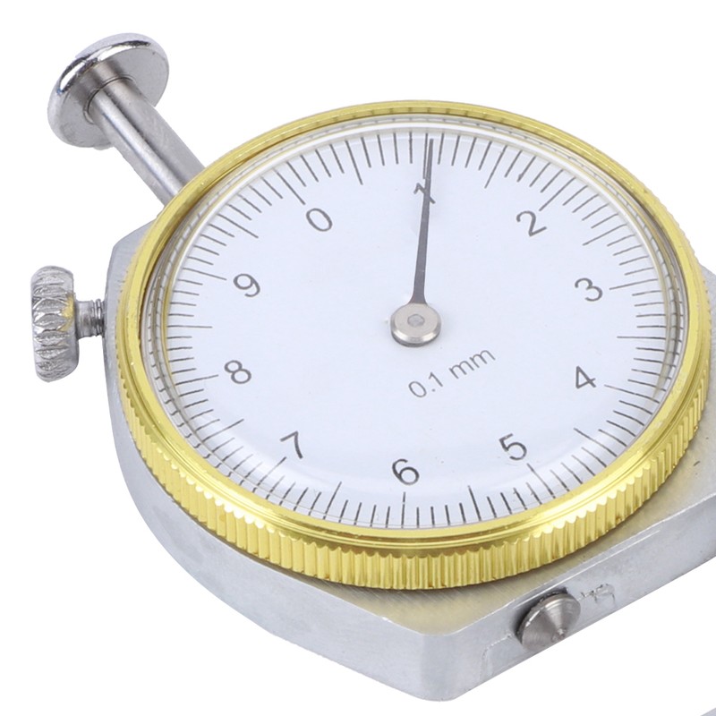 Thickness Gauge Round Dial Accuracy Measuring Tool Flat Pointed Head