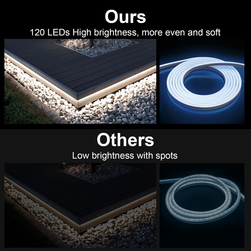 Lucienstar LED Neon Rope Lights, 32.8Ft Cool White Led Strip