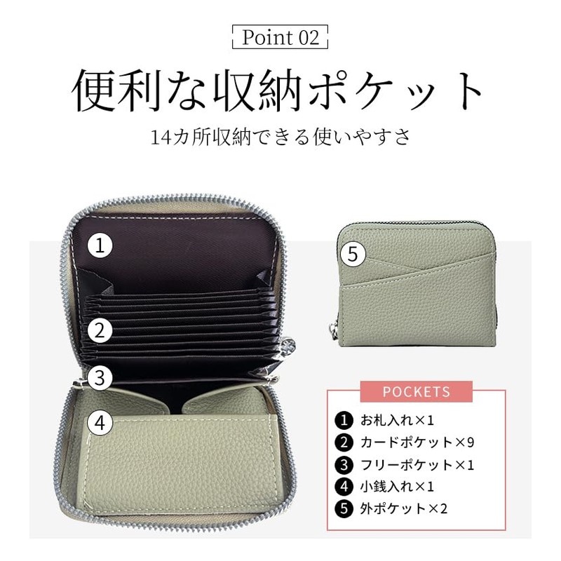 Mini Card Case, High Quality PU Leather, Large Capacity, Holds
