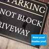 Black And Gold ‘NO PARKING’ and 'Do Not Block Driveway'