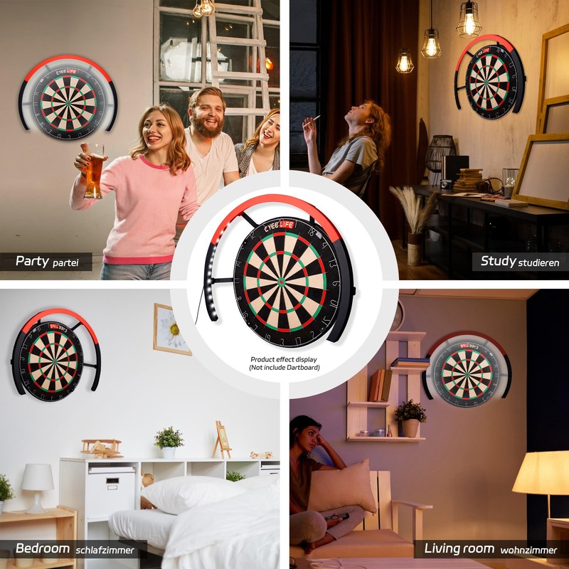 CyeeLife Dartboard Lighting System Dartboard LED Foldable Portable Travel Lighting