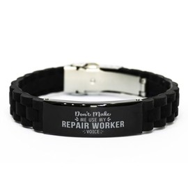 Comedy Repair Worker Glidelock Bracelet, Don't Make me use my Repair Worker Voice, Bracelet for Repair Worker Birthday Christmas Wedding Fathers day Mothers day gifts for Repair Worker