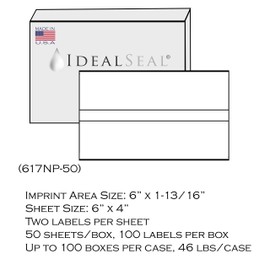Preferred Postage Supplies Postage Meter Tape 6x4 Compatible Replacement for PB 612-0, 612-7, 612-9, 620-9, Neopost 7449704, PC2N, Hasler 9004080 50 Count