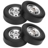4Pcs Metal Drifting Rubber Wheel Tire Replacement Accessory for WPL