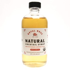 Royal Rose Organic Simple Syrup for Cocktails and Mocktails, 8 oz