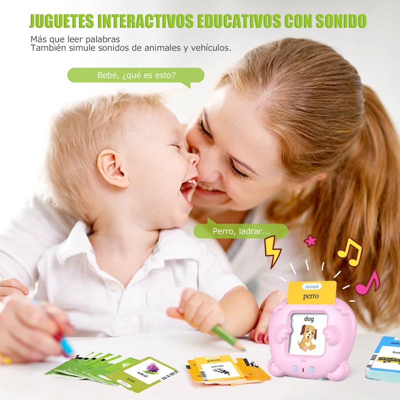 Talking Flash Cards, Flashcards for Kids, 112 Sheets, 224 Words