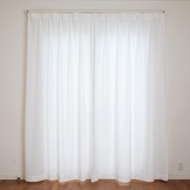 Curtain Laboratories [Thermal Insulation/Thermal Insulation/Image Shielding Plain Lace, White] Width 39.4 x Length 52.4 inches (100 cm) x Length 52.4 inches (133 cm), Set of 2, Power Saving Measures,