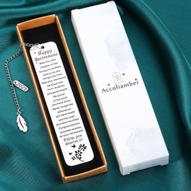 Retirement Gift for Woman Men 2025, Teacher Retirement Gifts for Women Men Happy Retirement Bookmark Gift Ideas, Cool Thoughtful Unique Retired Gifts for Women Coworker Boss Dad Mom Grandma Grandpa