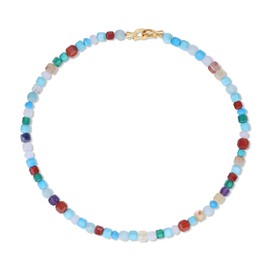 GAVU Women's Jewellery Set Colourful Gemstone Pearl Necklace Bracelet for Women as a Gift, Stone