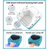 UV Light for Nails, HUGMAPLE UV Nail Lamp 72W, Rechargeable