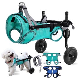 Updated Dog Wheelchair for Back Legs, Small Dog Wheelchair Carts with Wheels, Light Weight Wheelchair for Leg Support Helps Senior, Injured, Paralyzed (S)