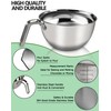 Large Double Boiler Pot Set,3500ML/3.1QT Mixing Bowl for Chocolate Melting,