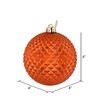 Vickerman 4" Christmas Ornament Ball, Burnished Orange Durian Ball with