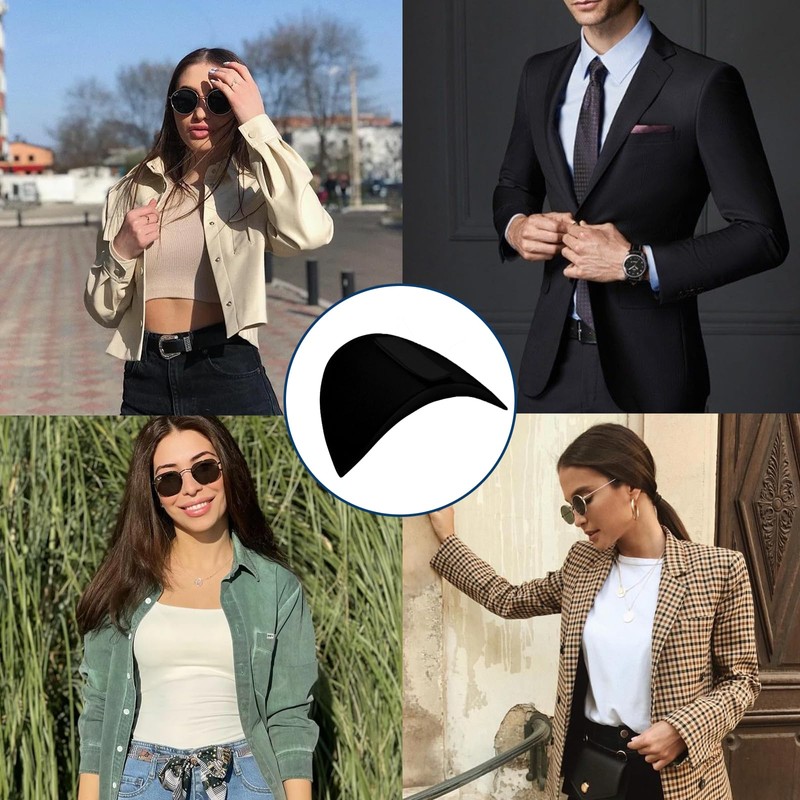 hioseyre 2 Pairs Set-in Shoulder Pads Thickness 1.5cm Breathable Sponge