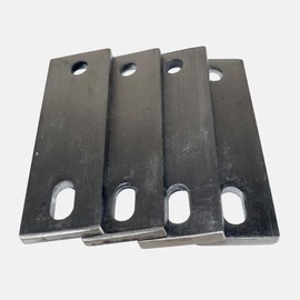 Loft Tent Counter Plate Long Stainless Steel 4 Pack