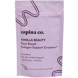 Copina Co. Vanilla Beauty Vegan Collagen Booster Creamer: Plant Based Collagen Support Smoothie Drink Vegan Creamy Blend | Vanilla Flavor | 1 Bag - 25 Servings per Bag