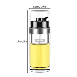 YMYL 2 in 1 Oil Dispenser Bottle and Mister - 150ml Portable Olive Oil Sprayer for Air Fryer, BBQ, Salad, Baking, Roasting, Frying, Grilling