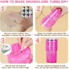 New Arrival 18oz Double Wall Snow Globe Plastic Pre-Drilled Double