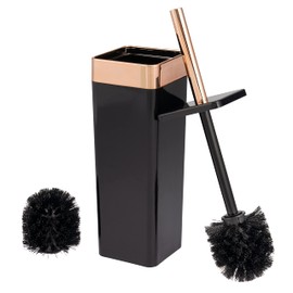 bremermann Savona Toilet Brush Holder Square (Black/Rose Gold)