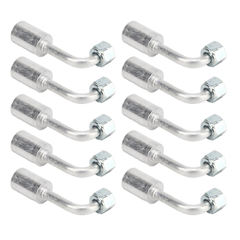 10 Pcs 3/8in Air Conditioning 90 Degree Beadlock Aluminum AC