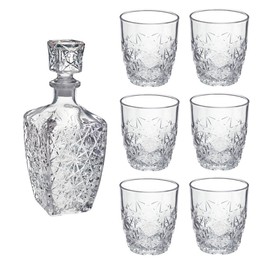 Bormioli Rocco Dedalo Glass Decanter 800ml 6 Glasses 260ml