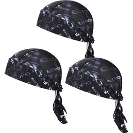 GXCROR 3 Pack Cooling Do Rags Sports Bandanas Cap Skull Caps for Men Breathable Women Skull Cap Helmet Liner