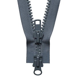 YKK Two Way Slider Zip, No. 578 Dark Grey, 71 cm Length