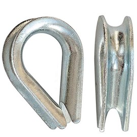10 Thimbles Wire Rope Thimbles for Rope Diameter 5 mm Galvanised