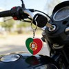 JAVD Paquete de 2 llaveros con bandera de Portugal, Portugal,