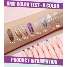 Sombras De Ojos Líquida Brillante,Larga Duración,Sombra Ojos Purpurina,Professional Makeup Sombra De Ojos Líquida,Purpurina Diamante Sombra De Ojos Líquida (7#)