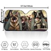 TOADDMOS Funny Border Collie Car Windshield Sunshade German Shepherd Foldable