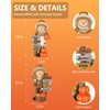 GoGnome 2-Pack Thanksgiving Scarecrow Figurines with Inspirational Autumn Plaques -