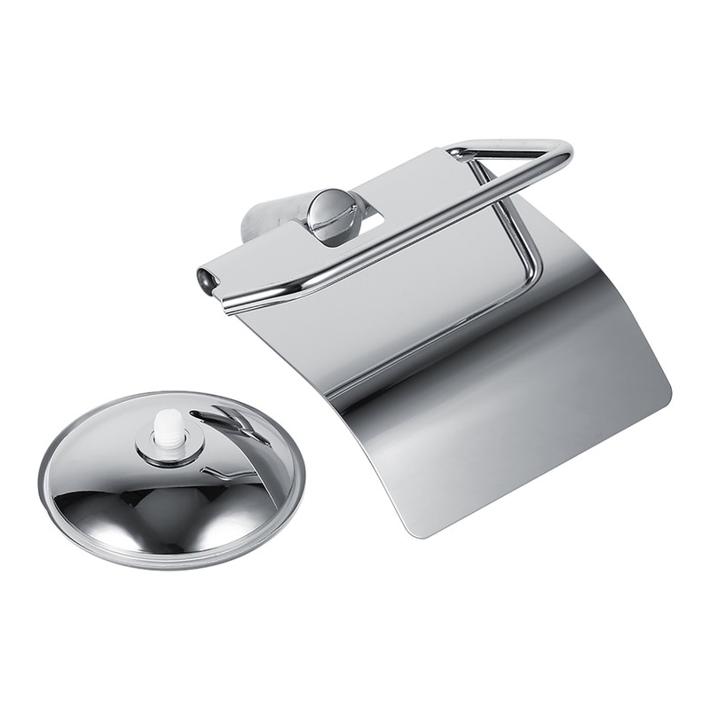 1Pc Stainless Steel Bathroom Toilet Wall Mounted Suction Paper Roll