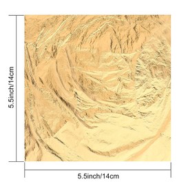 Homepal Homepal 100pcs Imitation Gold Leaf for Arts, Gilding Crafting, Painting, Furniture Decoration, Imitation Gold Foil Sheets 5.5" x 5.5"