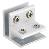 uxcell 90 Degree Glass Clamp, for 5-8mm Thickness Adjustable Double