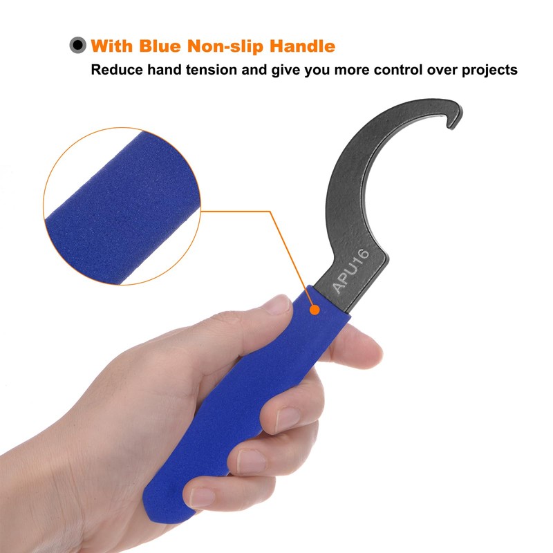 sourcing map 2 Pcs C Hook Spanner Wrench APU16 Nut