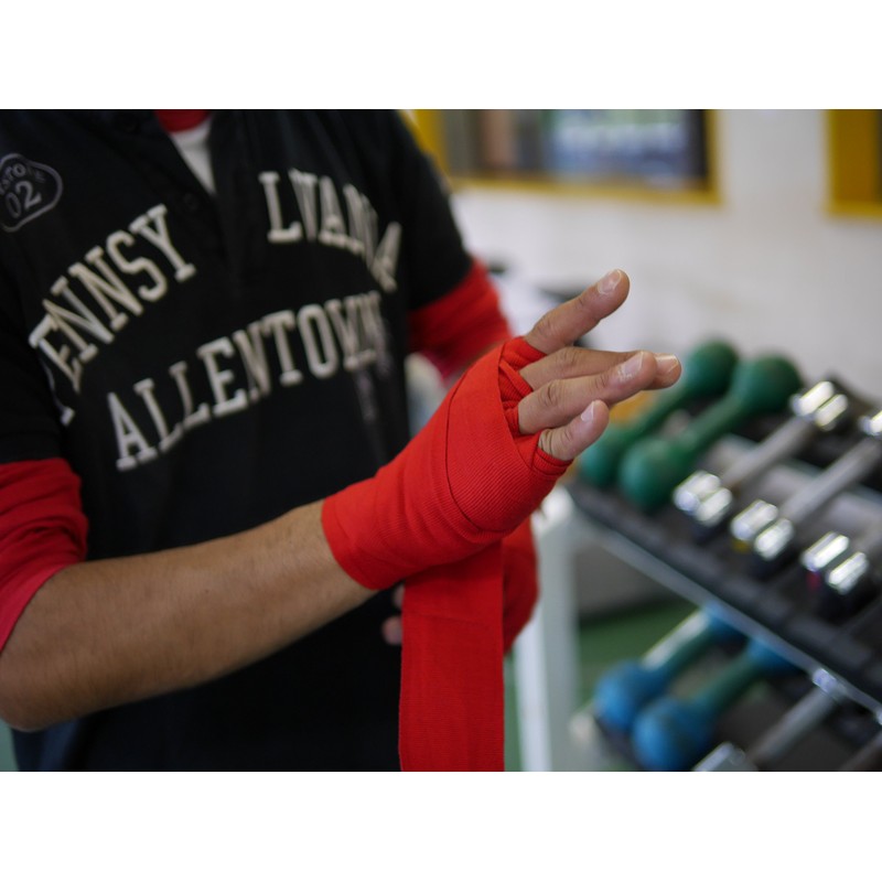 king2ring Boxing Bandage Gloves Kickboxing Shrink (Red)