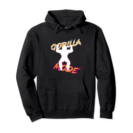 Gorilla Mode Gorilla Gym for Muscles Gorilla Fitness Logo Pullover Hoodie, black