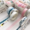 YUBX 5 Rolls Washi Tape Set Creative Basic Thin Decorative