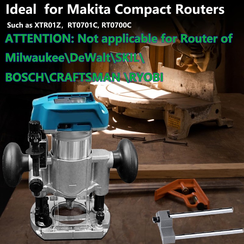 Dobetter Plunge Router Base Replace for Makita 196094-2, Aluminum Plunge