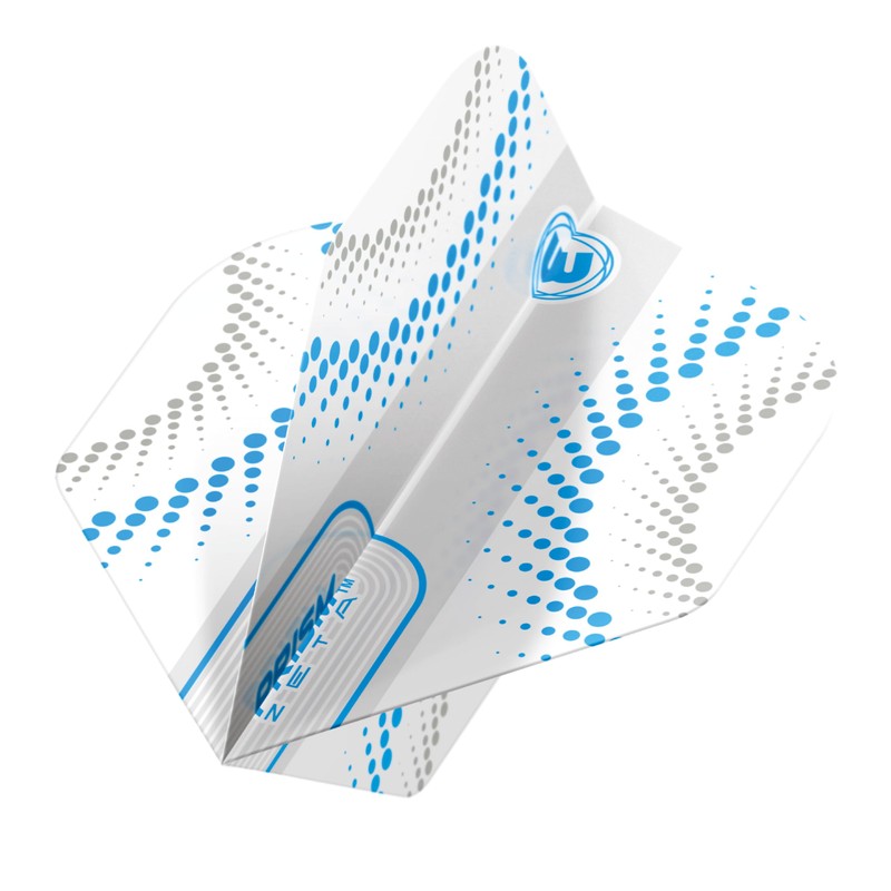 WINMAU Prism Zeta Circles White & Blue Dart Flights -