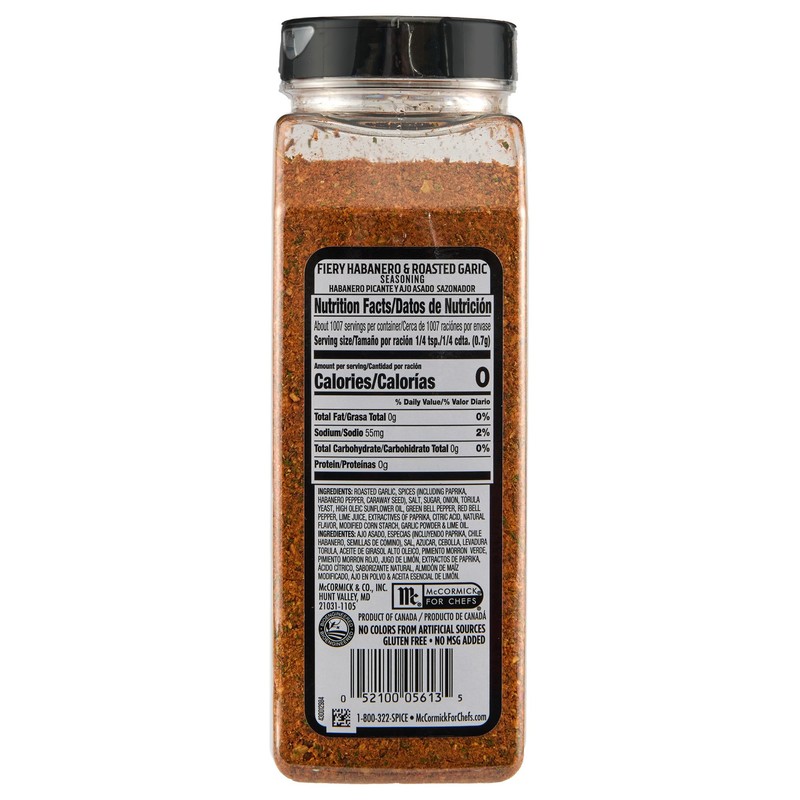 McCormick Grill Mates Fiery Habanero & Roasted Garlic Seasoning, 24.87