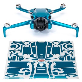 WRAPGRADE Skin Stickers Compatible with DJI Mini 4 Pro | Full Wrap (Caribbean Blue)