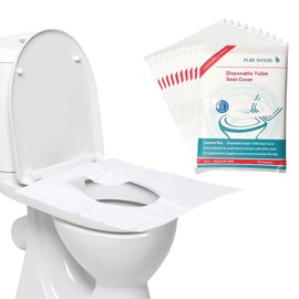 DWFEYOI toilet seat cover,60 Stück Toilettenauflage,Einweg Toilettensitzbezug,Einweg Toilettenauflage,Toilet Seat Cover,WC Papiersitze,Toilettensitz Papierauflage Spülbarer,für Reisen,Geschäftsreise,